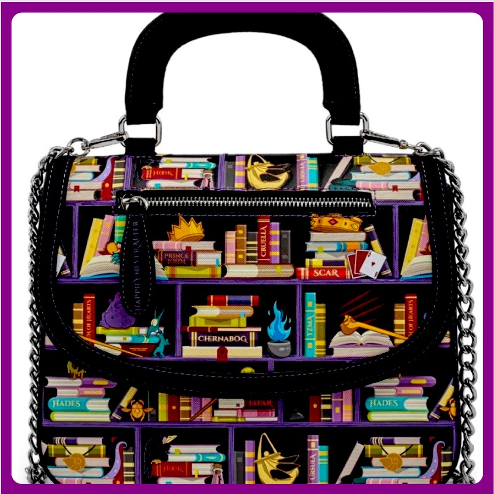 RETIRED Loungefly Disney Villians Books Crossbody Purse